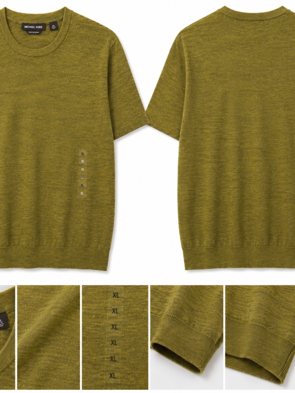 Michael Kors Men’s Olive Short-Sleeve Knit Tee